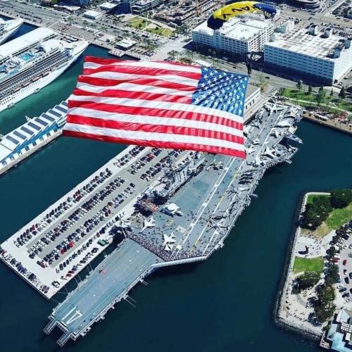 Flag - Over Aircraft Carrier
