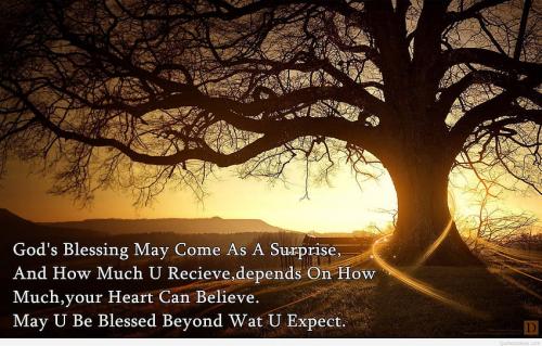 God's Blessing May Come As A Surprise
