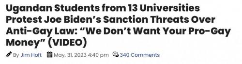 Uganda no gay money