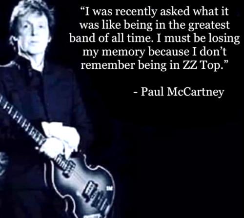 Paul McCartney on ZZ Top