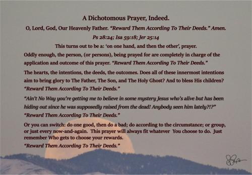 A Dichotomous Prayer