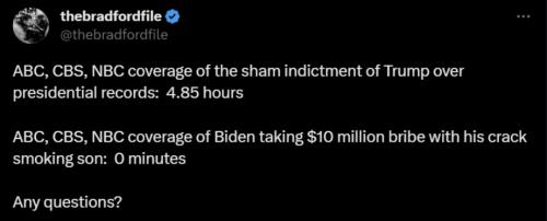 MSM zero Biden bribes