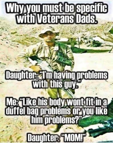 Conversation - Between veteran dad and daughter