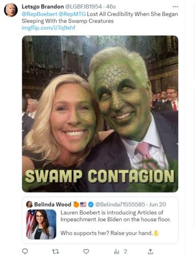 Letsgo Brandon MTG tweet