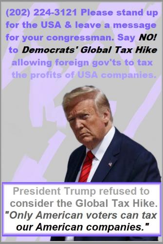 TRUMP SAID NO TO GLOBAL TAX
