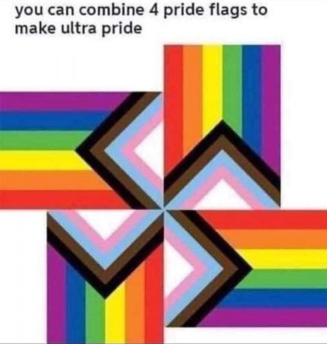 USA 4 pride flags
