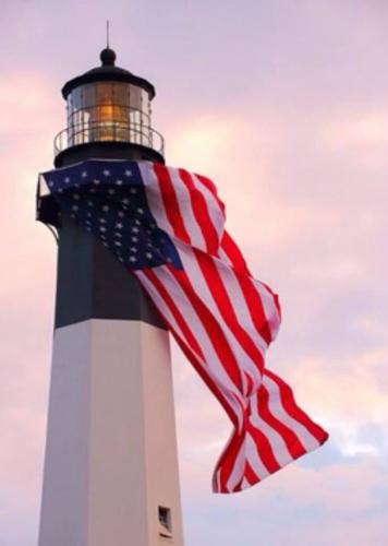Flag - On lighthouse
