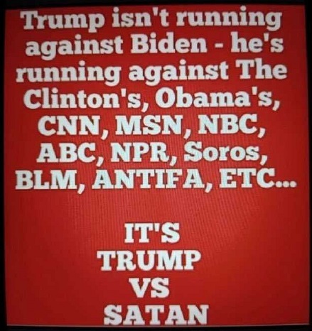 IT'S TRUMP VERSES SATAN    GAB