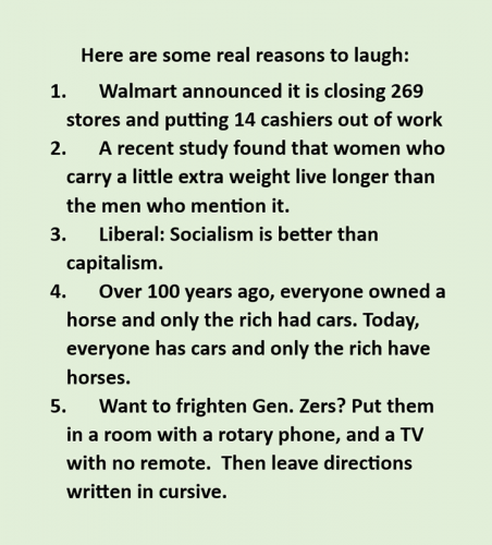 USA reasons to laugh