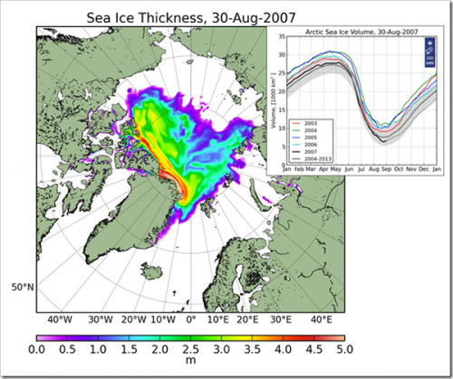 global warming ice 2007