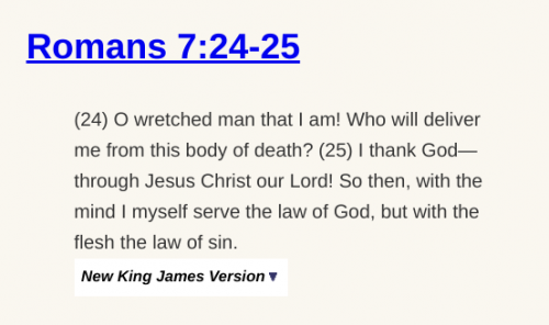 Romans 7:24-25
