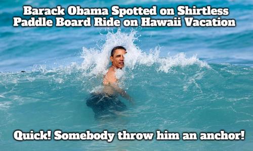 Barack Obama Spotted on Shirtless Paddle Board Ride on Hawaii Vacation