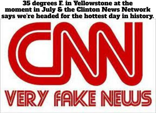 35 Degrees in Yellowstone fake news