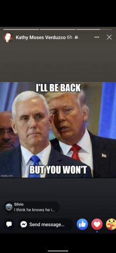 I'll be back you won't    (Maga)