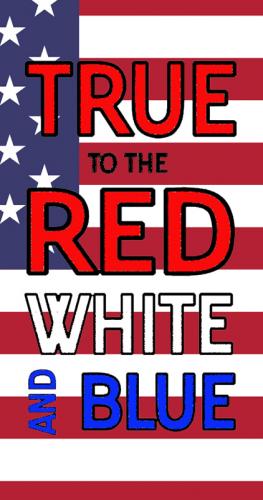 B RED WHITE BLUE