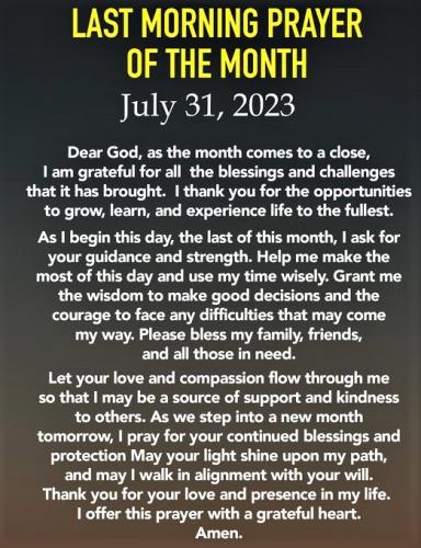 073123 -Last Mornin Prayer