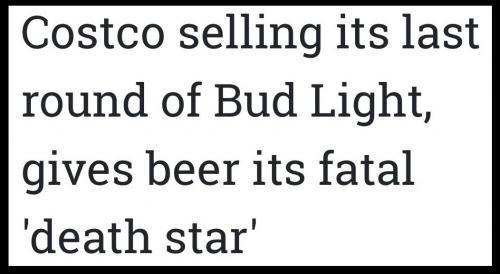 Costco cancelling Bud Light