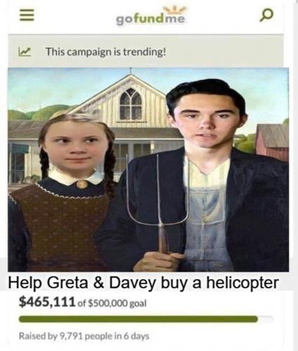 Help Greta and Davey buy a helicopter