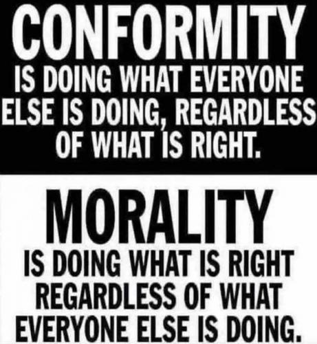 USA conformity Morality