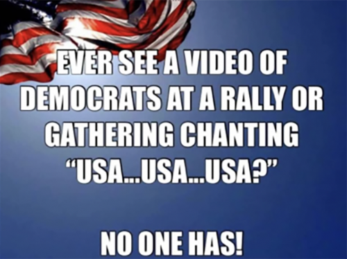 M Democrats chant USA