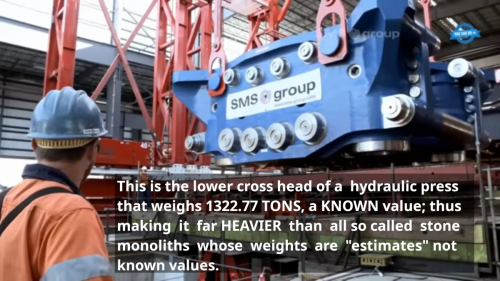 Lower cross head of a hydraulic press