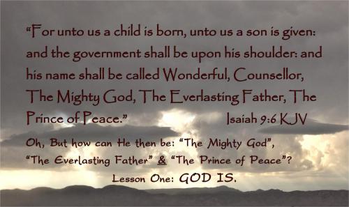Lesson One GOD IS