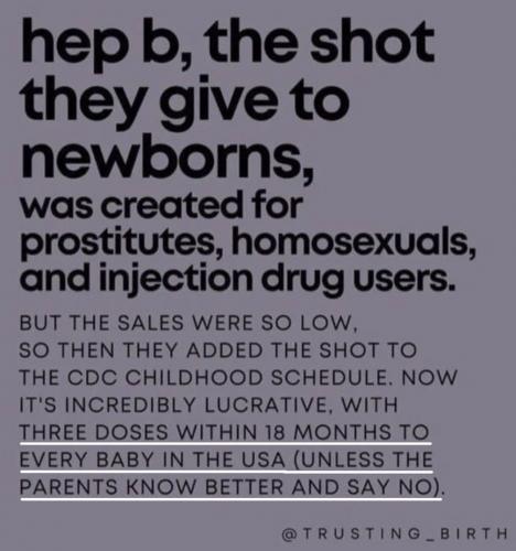 hepB shot & baby
