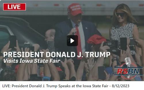 Trump speaks at Iowa state fair