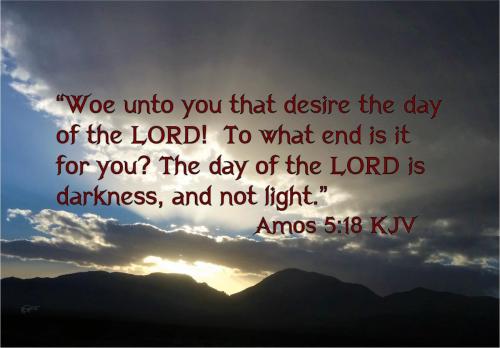Darkness and not light.