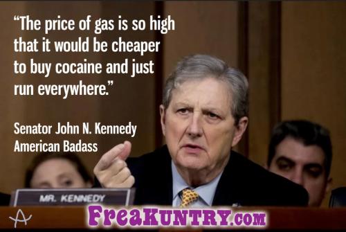 Senator John Kennedy (Louisiana) -- Gas Prices and Cocaine