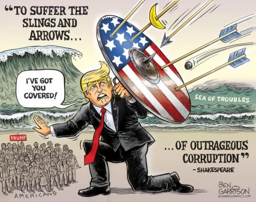 PresidentTrumpSuffersTheSlingsAndArrowsForUs