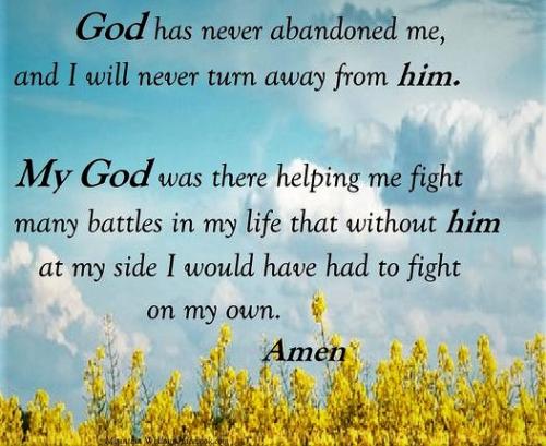 080523 - God never abandoned me