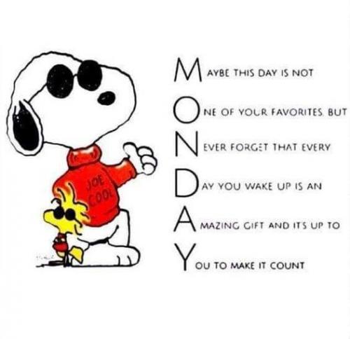Monday - Make it count