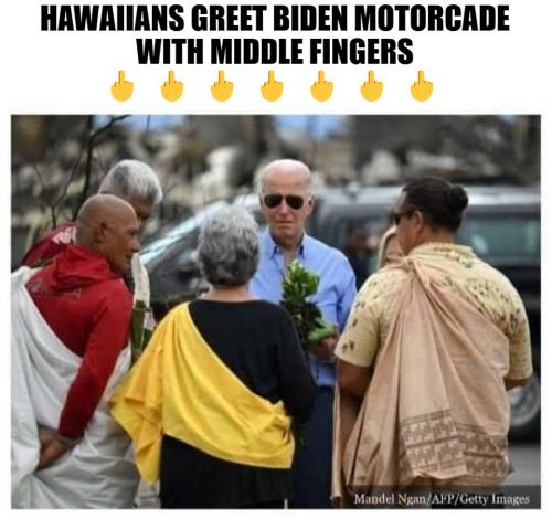 Hawaiians greet Joe Biden's motorcade with middle fingers