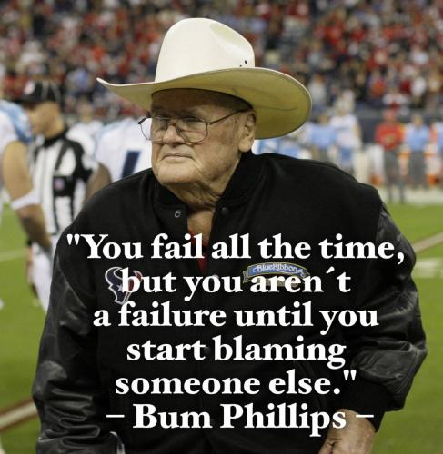 Failure - Blaming someone else