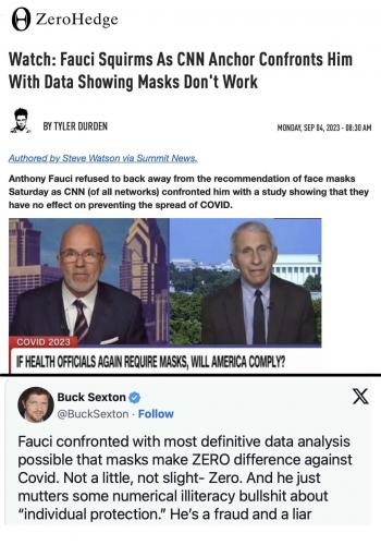 Fauci on zero masks