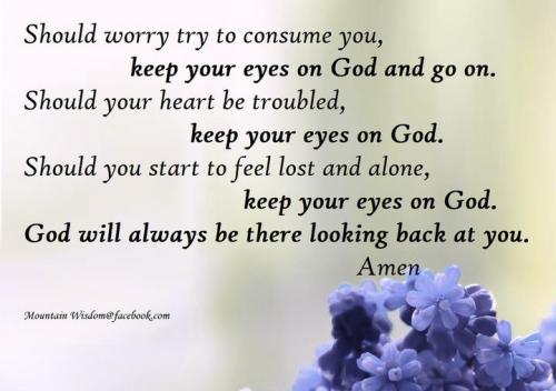 092623 - Keep your eyes on God