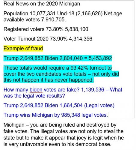 Real News on the 2020 Michigan