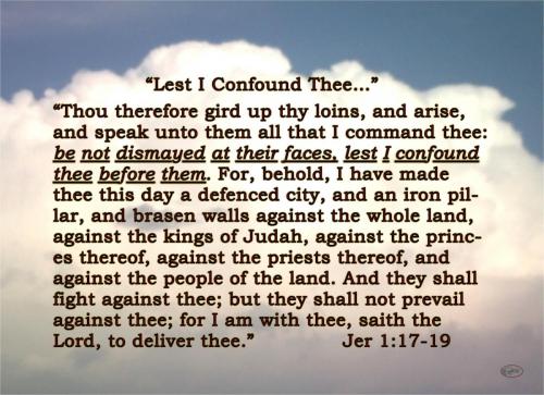 Lest I Confound Thee