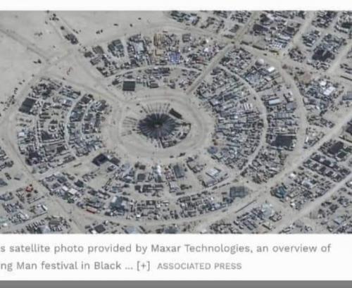 Burning man satellite view