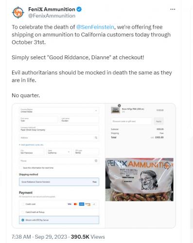 Fenix Ammunition tweet
