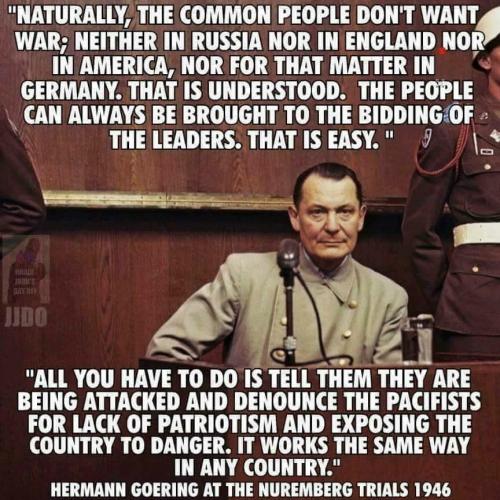 Goering on how to fool people