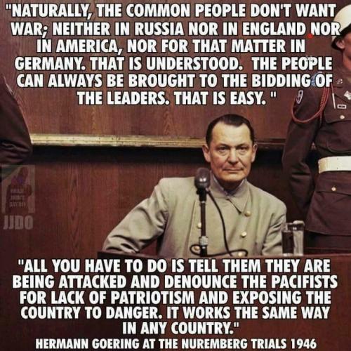 Goering on how to fool people