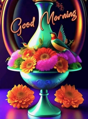 092823 - GM bird & beautiful flwrs