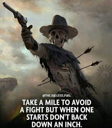 Avoid a fight - But don't back down
