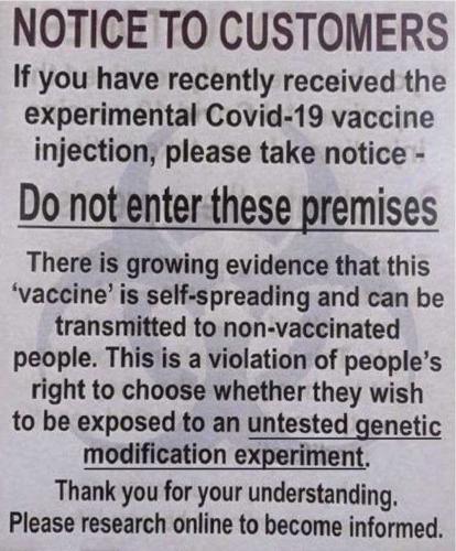 notice to vaxed