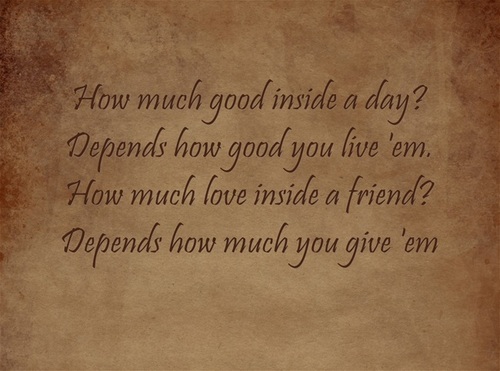 How much good...
