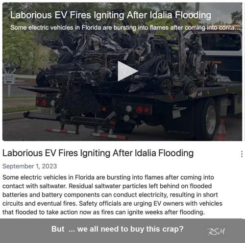 EV's & fire