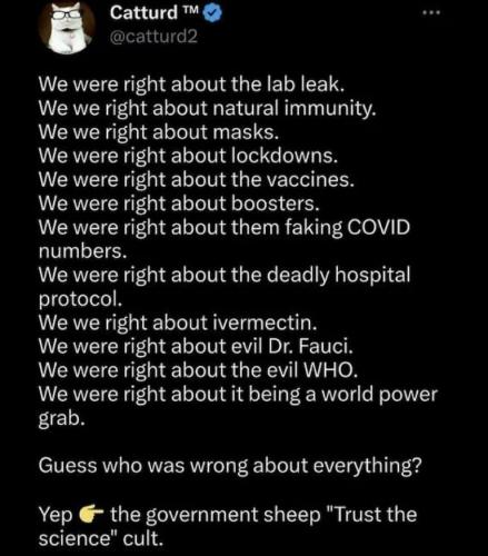 We Were Right