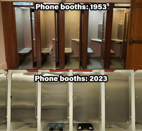 B phone booths